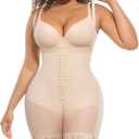 FeelinGirl Faja Body Shaper Tummy Control Shapewear for Women Butt Lifter Post Surgery Fajas Postparto Para Mujer (Medium, Khaki)