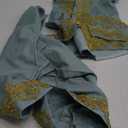 CAMDOM Mens Victorian Costume Suit Medieval Rococo Court Style Prince Cosplay Outfit Set Cosplay Fancy Dress (Medium, Green)