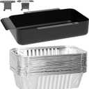 G416-0015-W1 Grease Tray Replacement for Charbroil 463331221 463242716 463365021 463234513 9328812P06 463344523, G325-5703-W1 Grease Catcher for CharBroil Performance with Aluminum Drip Liners,10PCS
