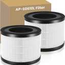 2 PACK AP-S0610L Replacement Filter Compatible with MOOKA AP-S0610L Air Purifier, 3-in-1 H13 True HEPA High-Efficiency Activated Carbon Filter for Home Large Room