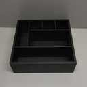 ALELION Paper Plate Dispenser for Countertop - Wooden Utensil Holder Organizer for Party - Silverware Caddy for Plate, Cup, Fork, Spoon - Cutlery Holder with Handles for Kitchen Camping Buffet