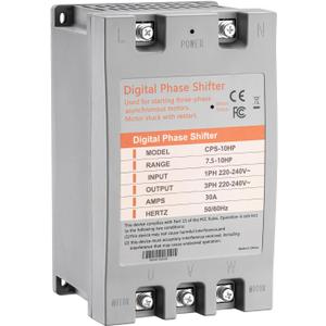 Single Phase to 3 Phase Converter10HP 220V 3 Phase Converter220V-240V Input/Output Digital Phase Shift for 10HP Motor