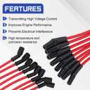 19005218 10.5 MM Spark Plug Wire Kit, 8PCS High Heat Spark Plug Ignition Wires Set for Chevy GMC Cadillac LS1 LS2 LS3 LS6 LS7 LSx V8 Replace # 10457730, 12563293, 12573190