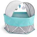 Regalo On-The-Go Baby My Play, Portable Play Yard, and Activity Mat, Indoor & Outdoor, Includes UPF Canopy with Toys, Padded Bottom and Carry Case