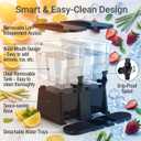 CLIVIA 6 Gallon Iced Beverage Dispenser, Commercial Drink Dispenser for Parties, 22L Plastic Juice Dispenser with Spigot Lid Black Base Water Dispenser for Restaurants, Parties