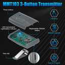 3 x MMT103 3-Button Transmitter Replace for Mighty Mule MMT103 Remote, Compatible with Mighty Mule Garage Door Openers and Gate Openers, Replace for FM135/FM134, etc., Can Control Three Devices 2 Pack