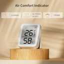 SwitchBot Thermometer Hygrometer, Bluetooth Indoor Humidity Meter and Temperature Sensor with App Control, Large LCD Display, Notification Alerts, Data Storage Export, Remote Monitor for Home (2 Pack)