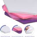 PATIKIL Felt Bulletin Board 11"x9.4" 8 Packs Self Adhesive Hexagon Felt Tiles for Sound Proofing, Wall Panels with 30 Push Pins for Home Office Recording Studio,Game Room, Set-D (White, Pink, Rose Red, Purple)