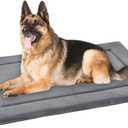 KHONSU PET Dog Bed Mat for Crate 1.1in Slim Cooling Pad Reversible Flannel & Waterproof Canva for XXXL Dogs up to 130 lbs, Fits 54"x33" Basic Crate