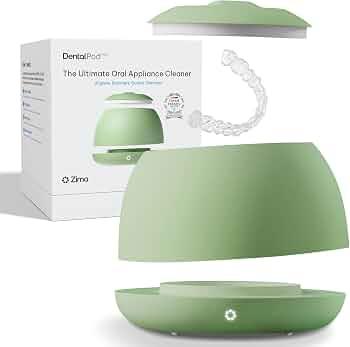 Zima Dental Pod: Ultrasonic Cleaner Machine for Retainers, Aligners, Mouth Guards, Night Guards, dentures & Braces. Award Winning, Engineered for Oral appliances.