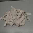 jinchan Tie Top Linen Kitchen Curtains Over Sink 24 Inch Length Tier Curtains Farmhouse Rustic Small Cafe Curtain for Bedroom Living Room Bathroom Half Window Light Filtering Privacy 2 Panels Crude (Verona Curde)