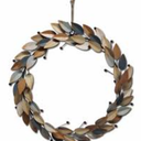 Holiday Home 15.3 in Metal Wreath Leaves, 1 ct