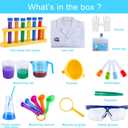 INNOCHEER Kids Science Experiment Kit with Lab Coat Scientist Costume Dress Up and Role Play Toys Gift for Boys Girls Kids Age 6+ Christmas Birthday Party