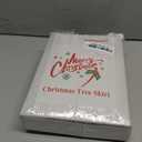 Sattiyrch Knit Christmas Tree Skirt  Classic Cable Knit Tree Base Wrap with Tie Closure  Cozy Holiday Dcor for 46 ft Christmas Tree (White,36in)