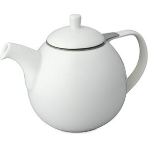 FORLIFE Curve Teapot with Infuser, 45-Ounce, White