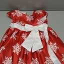 Tueenhuge Toddler Baby Girls Christmas Dress Snowflake Print Wedding Formal Birthday Party Dresses with Bowknot Belt (5T, Red)