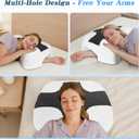Side Sleeper Pillow with Arm Hole, Shoulder Relief System, Newly Upgrade Arm Pillow for Neck and Shoulder Pain, Premium Memory Foam, Suitable for Side, Back and Stomach Sleepers - Grey