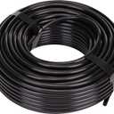 Raindrip 016010T 1/4 in. Drip Irrigation Supply Tubing, 100 ft., 1/4 in x 100 ft, for Drip Irrigation Parts, and Drip Systems, Black Polyethylene