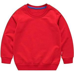 HAXICO Unisex Kids Solid Cotton Thin Pullover Sweatshirt T-Shirt Toddler Baby Crewneck Long Sleeve Tshirts Tops Blouse (No Size)