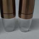 Gravity Electric Pepper and Salt Grinder Set, Adjustable Coarseness, Battery Powered with LED Light, One Hand Automatic Operation, Stainless Steel Copper, 2 Pack (2.5*2.5*7.9inch)