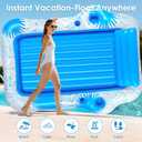 JIANYHW XX-Large Inflatable Tanning Pool Lounger, 85" x 71" Blow Up Sunbathing Floating Raft, Portable Ice Bath Tub for Pool, Lake & Outdoor Backyard