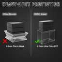 DEDC 2pcs ETB Protector Case Plastic Protectors Display Case Stackable UV Protection Thick Protector PET Plastic Case Compatible with Elite Trainer Box Hobby Display Case