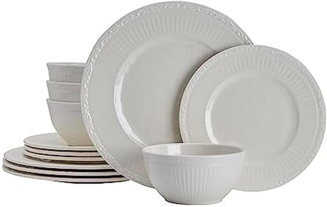 Mikasa Italian Countryside 12 Piece Melamine Outdoor Dinnerware Set, Service for 4