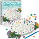 4M: Make Your Garden: Stepping Stone - DIY Ceramic Yard Decor Kit, All-in-1 Art & Craft Set, 7.5" Mold, Decorate W/Beads-Glitter-Stones, Kids Ages 8+