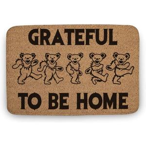 POMOTER New Grateful to Be Home Welcome Mat,Funny Doormat, Home Decor,Indoor Outdoor 23.6x15.7 Inch