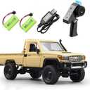 RC Crawler Remote Control Rock Crawler RC Truck 4x4 1/12 Scale Toyota Land Cruiser Off Road Pickup Proportional Steering 2 Speed RTR All Terrain 280 Motor 2 Batteries Hobby Car Adult MN82