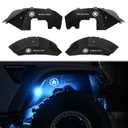 Z8 Front Inner Fender Liners & Rear Inner with LED Light Compatible with 2018-2025 Jeep Wrangler JL & JLU Unlimited 2/4 Doors Steel Mud Guards Bolt-on Style Wheel Well Cover Fenders Flares