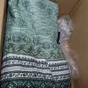 WONGS BEDDING Boho King Quilt Set, Light Green Bohemian Quilt Bedding Set, Lightweight Bed Decor Bedspread for All Season Reversible Microfiber Coverlet Bedding Set 103"x90"(3 Pieces)