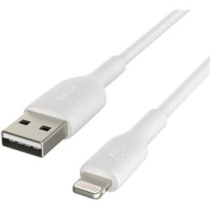 Belkin BoostCharge Lightning Cable - 6.6ft/2M - MFi Certified Apple iPhone Charger USB to Lightning Cable - iPhone Cable - iPhone Charger Cord - Apple Charger - USB Phone Charger - White