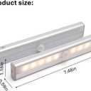 Motion Sensor LED Night Light, 2 Pack Battery Powered Under Counter Light with Magnetic Mount for Bedroom, Hallway, Easy Stick-On Magnetic Mount, No Wiring Needed, White