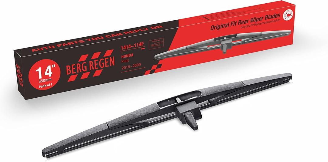 BERG REGEN Rear Wiper Blades 14 inch(14-F), Replacement For Honda Pilot 2015-2009, Back Windshield Wiper Blades +More Cars