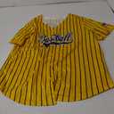 Baseball Shirt Jersey Women Baseball Player T-Shirt Game Day Fan Graphic Tees Button up Short Sleeve L
