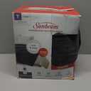 Sunbeam Electric Royal Luxe Microplush Heated Blanket, 12 Heat Settings, 12-Hour Auto Shut-Off, Fast Heating, Warm & Cozy, Machine Washable, Night Fog Color, Twin (84" x 62")