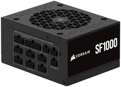 CORSAIR SF1000 (2024) Fully Modular SFX Low Noise 80 Plus Platinum Power Supply – ATX 3.1 Compliant – PCIe 5.1 Ready – Small Form Factor – SFX-to-ATX Bracket Included – Black