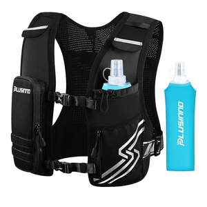 Running Vest for Women Men, Running Hydration Vest with 500ml Soft Flask & Touch-Screen Phone Pocket, Reflective Lightweight Hydration Backpack for Hiking with Adjustable Chest Waist Straps. Size XS/S