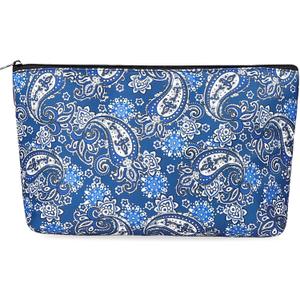 GUSTARIA Empty Mahjong Tiles Bag,Suitable for 1.2 "(30mm) standard size American mahjong tiles,Thickened Blue Printed Bag (Case Only)