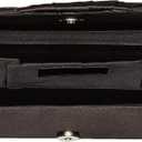 Jessica McClintock Angel Satin Tuxedo Flap Evening Clutch (One Size, Black)