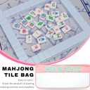 American Mahjong Tile Bag with Zipper,Empty Clear Waterproof Mahjong Bags,Mahjong Accessories and Gifts for Game Lover Gift Travel (Pink)