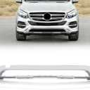 Kojem Front Lower Grill Trim Molding Compatible with 2016-2019 Mercedes Benz GLE300d GLE350 GLE400 GLE43 GLE550 GLE550e Bumper Grille Trim Valance Chrome Replace for 1668857122 1668850301 MB1015108