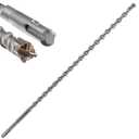Extension Concrete Drill Bit Lengthening 1pcs 1/2" X 30" Cross-Type Double Thread Carbide Material Suitable For Concrete, Brick, Cement Walls, Stone, extra long Hammer Drill Bits For Concrete