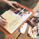 Photo Album 4x6 200 Pockets, Genuine Leather Photo Albums 200 Photos with Writing Space 30 Writing Paper, Family Wedding Travel Kids Graduation Ultrasound Baby Picture Album Scrapbook, Mother Gifts