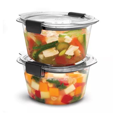 Rubbermaid 2pk 3.5c Brilliance Round Food Storage Containers