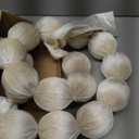 Suncalla 9 Ft Extra Large Christmas Velvet Ball Garland Christmas Ornament 2.8 Inch Beads Xmas Hanging Ball Garland Decor for Tree Fireplace Mantel Holiday Party Indoor Outdoor(White)