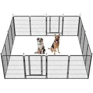 FXW Instant Unleashed Dog Playpen, Portable Pet Fence for Outdoor, RV Trips, and Camping, 40inch, 16 Panels for Medium and Large Dogs│Patented
