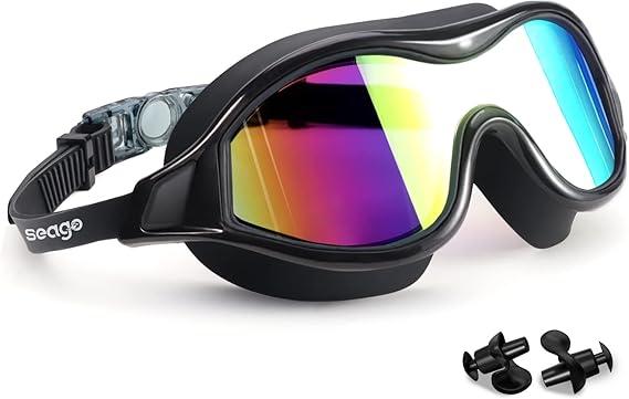 Swim Goggles No Leaking Anti-Fog Pool Goggles Swimming Goggles for Adult Men Women Youth, UV Protection 180° Clear Vision