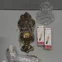 MIXL-2-Heads Victorian Gold Wall Sconces,Floral Wall Mount Lights with Glass Lampshade,French Vintage Style Crystal Sconces for Living Room Bedroom and Hallway